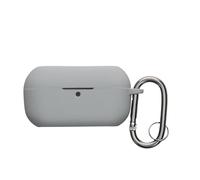 kwmobile Custodia Caricatore Compatibile con Technics EAH-AZ100 - Cover Silicone grigio - Rivestimento Gommato Protezione con Gancio