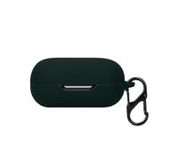 kwmobile Custodia Caricatore Compatibile con TOZO Golden X1 - Cover Silicone verde scuro - Rivestimento Gommato Protezione con Gancio