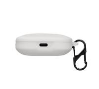 kwmobile Custodia Caricatore Compatibile con Xiaomi Redmi Buds 5 - Cover Silicone bianco - Rivestimento Gommato Protezione con Gancio