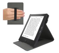 kwmobile Custodia Cinturino Mano Compatibile con AmazonKindle Paperwhite 11. Generation 2021 Cover - Custodia eReader Stand - nero/beige Ragazza e Libri