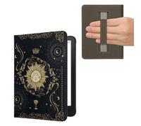 kwmobile Custodia Cinturino Mano Compatibile con AmazonKindle Paperwhite (2024)/Colorsoft Cover - eBook Reader Case - Cover eReader Simil Pelle Sole Tarocchi