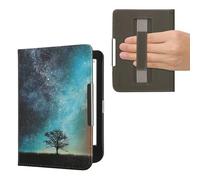 kwmobile Custodia Cinturino Mano Compatibile con KoboClara BW/Colour Cover - eBook Reader Case - Cover eReader Simil Pelle Natura e spazio