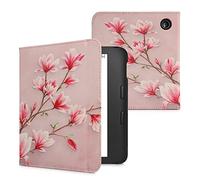 kwmobile Custodia Cinturino Mano Compatibile con KoboLibra 2 Cover - eBook Reader Case - Cover eReader Simil Pelle Magnolie