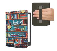kwmobile Custodia Cinturino Mano Compatibile con PocketbookInkPad 4 / Color 3 / Color 2 Cover - eBook Reader Case - Cover eReader Simil Pelle Ancora un Capitolo