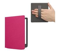 kwmobile Custodia Cinturino Mano Compatibile con PocketbookInkPad 4 / Color 3 / Color 2 Cover - eBook Reader Case - Cover eReader Simil Pelle rosa shocking