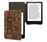 kwmobile Custodia Compatibile con Amazon Kindle Paperwhite 11. Generation 2021 - Cover a Libro per eReader - Flip Case Protezione in Sughero - Motivo Marrone Blu Rosso Marrone/Blu/Rosso