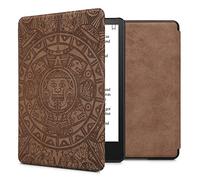 kwmobile Custodia Compatibile con Amazon Kindle Paperwhite 11. Generation 2021 - Cover in Simil Pelle Scamosciata - Flip Case Magnetica Marrone/Marrone Chiaro per eReader