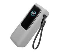 kwmobile Custodia Compatibile con Anker Power Bank 25000mAh (A1695H11) - Cover Caricatore Portatile - Protezione Batteria Esterna in Silicone Aniturto - grigio