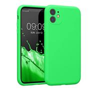 kwmobile Custodia Compatibile con Apple iPhone 11 Cover - Back Case per Smartphone in Silicone TPU - Protezione Gommata - verde fluorescente