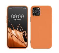 kwmobile Custodia Compatibile con Apple iPhone 12 / iPhone 12 Pro Cover - Back Case per Smartphone in Silicone TPU - Protezione Gommata - albicocca calda