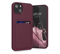 kwmobile Custodia Compatibile con Apple iPhone 13 Cover - Back Case Cellulare con Slot Porta Carte - Morbida in Silicone TPU rosso fulvo