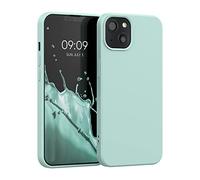 kwmobile Custodia Compatibile con Apple iPhone 13 Cover - Back Case per Smartphone in Silicone TPU - Protezione Gommata - menta freddo