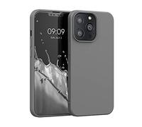 kwmobile Custodia Compatibile con Apple iPhone 13 Pro Cover - Back Case per Smartphone in Silicone TPU - Protezione Gommata - stone dust