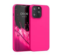 kwmobile Custodia Compatibile con Apple iPhone 13 Pro Cover - Back Case per Smartphone in Silicone TPU - Protezione Gommata - rosa shocking