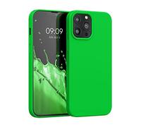 kwmobile Custodia Compatibile con Apple iPhone 13 Pro Max Cover - Back Case per Smartphone in Silicone TPU - Protezione Gommata - verde lime