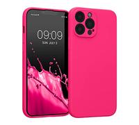 kwmobile Custodia Compatibile con Apple iPhone 13 Pro Max Cover - Back Case per Smartphone in Silicone TPU - Protezione Gommata - rosa shocking