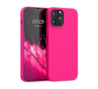 kwmobile Custodia Compatibile con Apple iPhone 13 Pro Max Cover - Back Case per Smartphone in Silicone TPU - Protezione Gommata - rosa shocking
