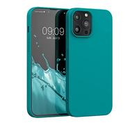 kwmobile Custodia Compatibile con Apple iPhone 13 Pro Max Cover - Back Case per Smartphone in Silicone TPU - Protezione Gommata - azzurro