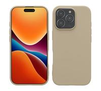 kwmobile Custodia Compatibile con Apple iPhone 16 Pro Max Cover - Back Case per Smartphone in Silicone TPU - Protezione Gommata - crema