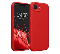 kwmobile Custodia Compatibile con Apple iPhone 17e / iPhone 16e Cover - Back Case per Smartphone in Silicone TPU - Protezione Gommata - Rosso Classico