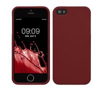 kwmobile Custodia Compatibile con Apple iPhone SE (1.Gen 2016) / iPhone 5 / iPhone 5S Cover - Back Case per Smartphone in Silicone TPU - Protezione Gommata - viola bordeaux