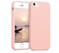 kwmobile Custodia Compatibile con Apple iPhone SE (1.Gen 2016) / iPhone 5 / iPhone 5S Cover - Back Case per Smartphone in Silicone TPU - Protezione Gommata - oro rosa matt