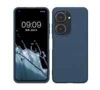 kwmobile Custodia Compatibile con ASUS Zenfone 10 / Zenfone 9 Cover - Back Case per Smartphone in Silicone TPU - Protezione Gommata - blu marino