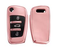 kwmobile Custodia Compatibile con Audi con 3 tasti pieghevole - Cover Chiavi Auto Protezione Copri Telecomando - Copertina Chiave - Copertura Gommata Silicone TPU