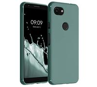 kwmobile Custodia Compatibile con Google Pixel 3a Cover - Back Case per Smartphone in Silicone TPU - Protezione Gommata - verde blu