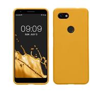 kwmobile Custodia Compatibile con Google Pixel 3a Cover - Back Case per Smartphone in Silicone TPU - Protezione Gommata - miele