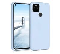 kwmobile Custodia Compatibile con Google Pixel 4a 5G Cover - Back Case per Smartphone in Silicone TPU - Protezione Gommata - blu chiaro matt