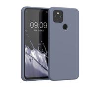 kwmobile Custodia Compatibile con Google Pixel 4a 5G Cover - Back Case per Smartphone in Silicone TPU - Protezione Gommata - grigio blu