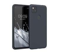 kwmobile Custodia Compatibile con Google Pixel 4a Cover - Back Case per Smartphone in Silicone TPU - Protezione Gommata - blu mirtillo