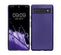 kwmobile Custodia Compatibile con Google Pixel 6a Cover - Back Case Morbida - Protezione in Silicone TPU Effetto Metallizzato lilla metallizzato
