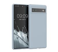 kwmobile Custodia Compatibile con Google Pixel 6a Cover - Back Case per Smartphone in Silicone TPU - Protezione Gommata - blu chiaro