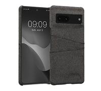 kwmobile Custodia Compatibile con Google Pixel 7 - Cover Porta Carte di Credito - Copertina Rigida 2X Slot Portacarte - Grigio