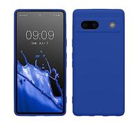 kwmobile Custodia Compatibile con Google Pixel 7a Cover - Back Case per Smartphone in Silicone TPU - Protezione Gommata - blu baltico