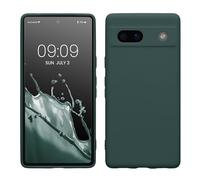 kwmobile Custodia Compatibile con Google Pixel 7a Cover - Back Case per Smartphone in Silicone TPU - Protezione Gommata - verde blu