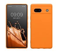 kwmobile Custodia Compatibile con Google Pixel 7a Cover - Back Case per Smartphone in Silicone TPU - Protezione Gommata - arancia fruttata