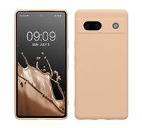 kwmobile Custodia Compatibile con Google Pixel 7a Cover - Back Case per Smartphone in Silicone TPU - Protezione Gommata - pesca pastello
