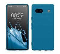 kwmobile Custodia Compatibile con Google Pixel 7a Cover - Back Case per Smartphone in Silicone TPU - Protezione Gommata - blu indaco