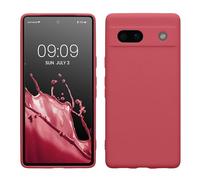 kwmobile Custodia Compatibile con Google Pixel 7a Cover - Back Case per Smartphone in Silicone TPU - Protezione Gommata - rosa scuro