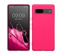 kwmobile Custodia Compatibile con Google Pixel 7a Cover - Back Case per Smartphone in Silicone TPU - Protezione Gommata - rosa shocking