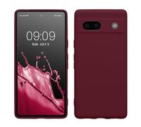 kwmobile Custodia Compatibile con Google Pixel 7a Cover - Back Case per Smartphone in Silicone TPU - Protezione Gommata - viola bordeaux