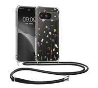 kwmobile Custodia Compatibile con Google Pixel 9 / Pixel 9 Pro Cover - Back Case in Silicone TPU - Protezione Smartphone con Cordino - multicolore/trasparente