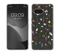 kwmobile Custodia Compatibile con Google Pixel 9a - Cover Silicone TPU - Protezione Back Case - Esplosione Primaverile multicolore/trasparente