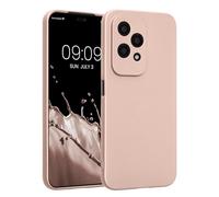 kwmobile Custodia Compatibile con Honor 200 Lite Cover - Protezione Back Case Morbida - Silicone TPU Effetto Metallizzato Oro Rosa Metallizzato