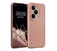kwmobile Custodia Compatibile con HONOR 400 Pro Cover - Protezione Back Case Morbida - Silicone TPU Effetto Metallizzato oro rosa metallizzato