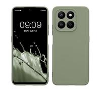 kwmobile Custodia Compatibile con HONOR 400 Smart 5G / X7d Cover - Back Case per Smartphone in Silicone TPU - Protezione Gommata - verde grigio