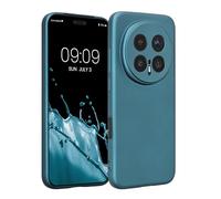 kwmobile Custodia Compatibile con Honor Magic8 PRO Cover - Protezione Back Case Morbida - Silicone TPU Effetto Metallizzato Blu Caraibi metalizzato